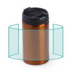 Vaso de acero inoxidable 290 ml con tapa | ZONA2 | 210 x 80