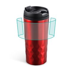 Vaso de acero inoxidable 310 ml con tapa | ZONA2 | 190 x 45