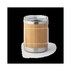 Vaso de acero inoxidable y bambú | Cup | 220 x 50