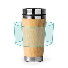 Vaso de bambú y acero con tapa dosificadora | ZONA2 | 160 x 80