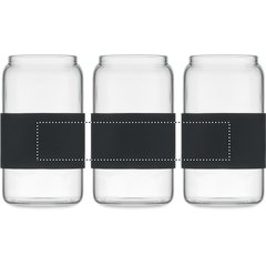 Vaso borosilicato con tapa banda y pajita 550ml | BAND | 180 x 35