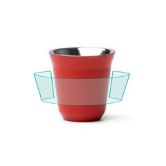 Vaso para café de acero inoxidable mate 160ml | ZONA2 | 150 x 20