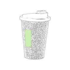 Vaso de corcho ecológico con tapa/dosificador | En el frontal | 20 x 60