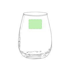 Vaso de Cristal 500ml | Centrado en la parte superior | 25 x 25