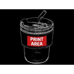 Vaso de cristal con pajita, tapa y banda de PU | Zona 1 | 50 x 25