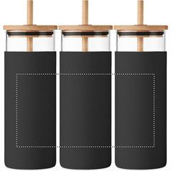 Vaso Cristal con Tapa Bambú 450ml | Circunferencia | 170 x 90