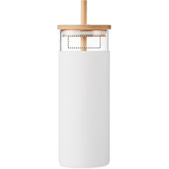 Vaso Cristal con Tapa Bambú 450ml | Frontal | 40 x 15