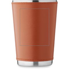 Vaso de doble pared 350 ml funda de piel sintética | SLEEVE | 55 x 70