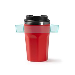 Vaso doble pared 400 ml con tapa y tapón | ZONA2 | 260 x 20