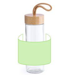 Vaso ecológico de cristal con tapa de bambú 420 ml | Alrededor del bidón | 165 x 100