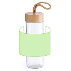 Vaso ecológico de cristal con tapa de bambú 420 ml | Alrededor del bidón | 170 x 100