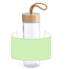 Vaso ecológico de cristal con tapa de bambú 420 ml | Alrededor del bidón | 200 x 100
