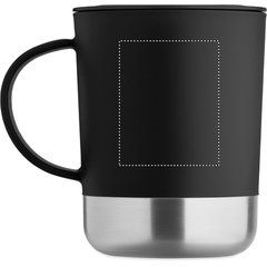 Vaso de PP 300 ml con base de acero y tapa | Lateral Izquierdo | 40 x 50