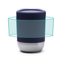 Vaso de PP reciclado doble pared y base acero | ZONA2 | 220 x 50