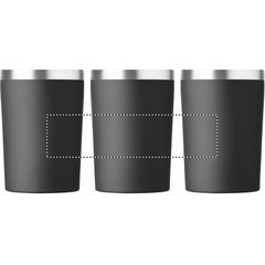 Vaso reciclado de doble pared con tapa PP | Circunferencia | 180 x 45