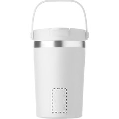 Vaso reciclado de doble pared con tapa PP | Frontal Inferior | 25 x 40