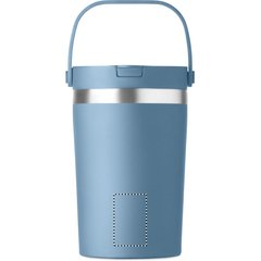 Vaso reciclado de doble pared con tapa PP | Trasero Inferior | 25 x 40