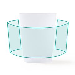 Vaso reutilizable de 500 ml en PP flexible | ZONA1 | 160 x 60