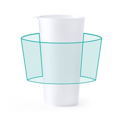 Vaso reutilizable flexible 400ml con argolla | ZONA1 | 120 x 70