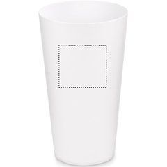 Vaso Reutilizable PP 500ml Translúcido | Frontal Superior | 45 x 40
