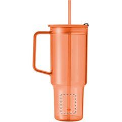Vaso RPET con asa, tapa y pajita 1200ml | LEFT HANDED LOWER | 40 x 50
