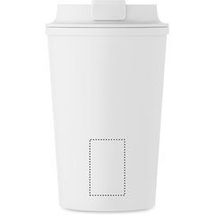 Vaso con tapa 350 ml | Frontal Inferior | 25 x 40