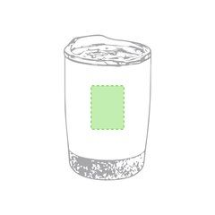 Vaso Térmico Acero Inox y Corcho 380 ml | Centrado en un lado | 30 x 40