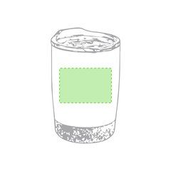 Vaso Térmico Acero Inox y Corcho 380 ml | En el frente | 60 x 40