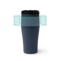 Vaso térmico de acero reciclado con tapa abatible | ZONA2 | 230 x 40