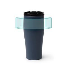 Vaso térmico de acero reciclado con tapa abatible | ZONA2 | 230 x 40