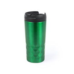 Vaso termo personalizado de acero inox. de colores con dosificador (310 ml) Verde
