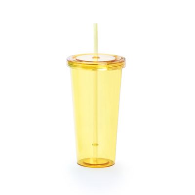Vaso con pajita y tapa a rosca Ama