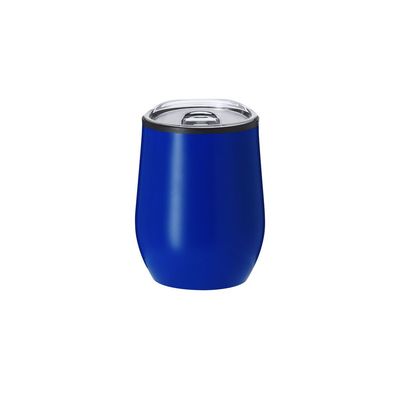 Vaso térmico 330ml dosificador en tapa transparente Azul