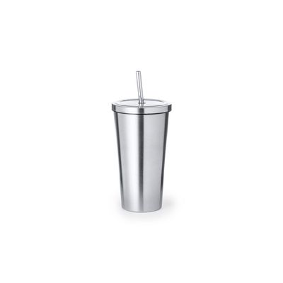 Vaso Térmico Inox Mate con Pajita