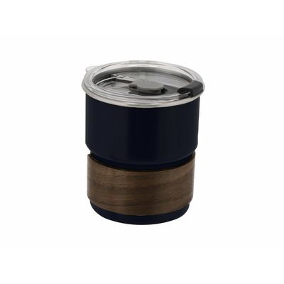 Vaso de acero y madera Neg