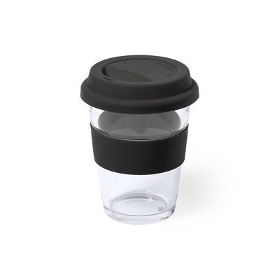 Vaso Cristal con Tapa Silicona Neg