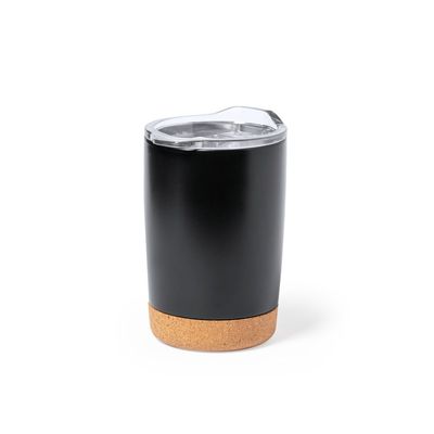 Vaso Térmico Acero Inox y Corcho 380 ml Neg