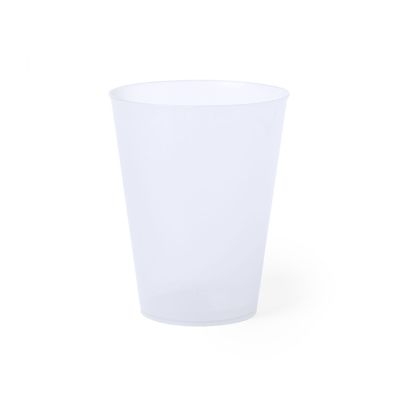 Vaso translúcido reutilizable resistente