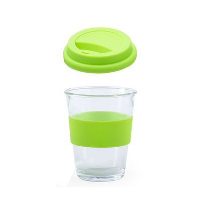 Vaso Cristal con Tapa Silicona