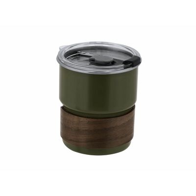 Vaso de acero y madera Ver