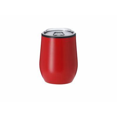 Vaso térmico 330ml dosificador en tapa transparente Roj