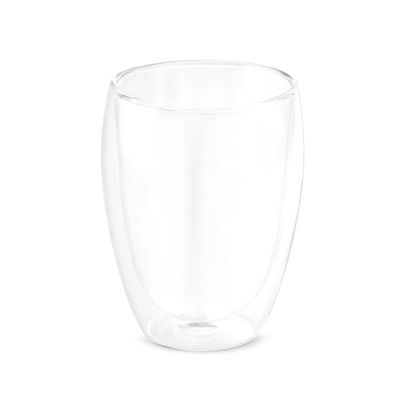 Vaso de vidrio de doble pared 350ml Transparente