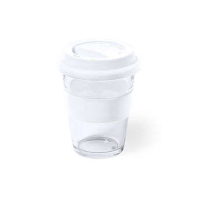 Vaso Cristal con Tapa Silicona Bla