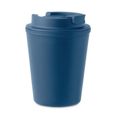 Vaso PP Doble Pared 300ml Azul
