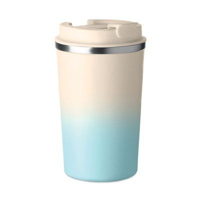 Vaso de acero con doble pared y tapa Azul Bebé