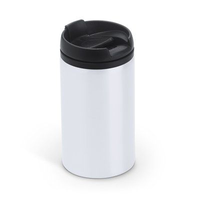 Vaso de acero inoxidable 290 ml con tapa Blanco