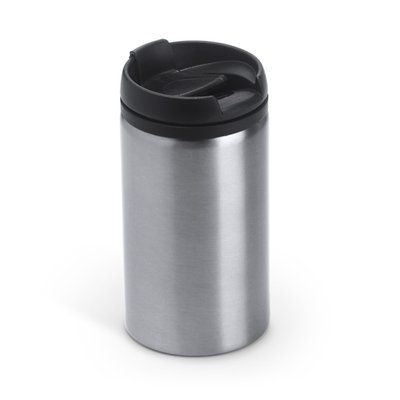 Vaso de acero inoxidable 290 ml con tapa Plata