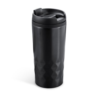 Vaso de acero inoxidable 310 ml con tapa Negro