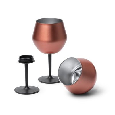 Vaso de acero inoxidable con soporte extraíble