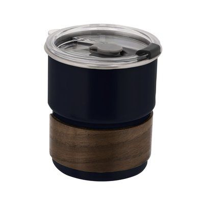 Vaso de acero y madera Neg